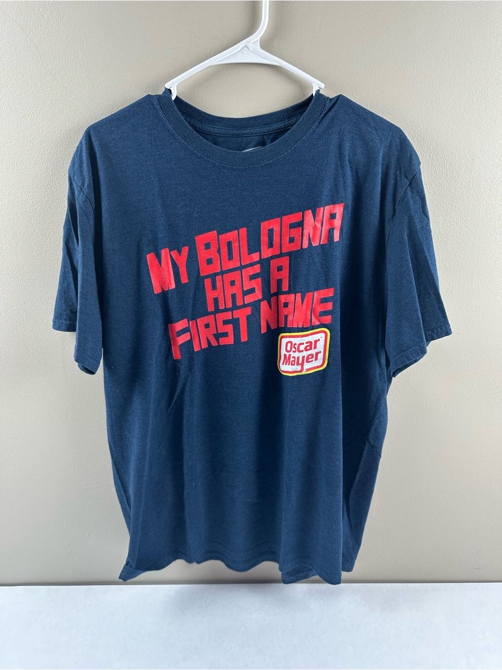 Navy Short Sleeve Graphic Tee - 'My Bologna Has a First Name'